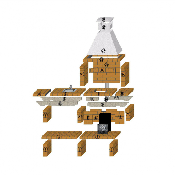 Печь-барбекю 722