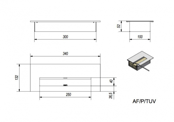 Биокамин Kratki BRAVO TUV медь, золото, черный, сатин
