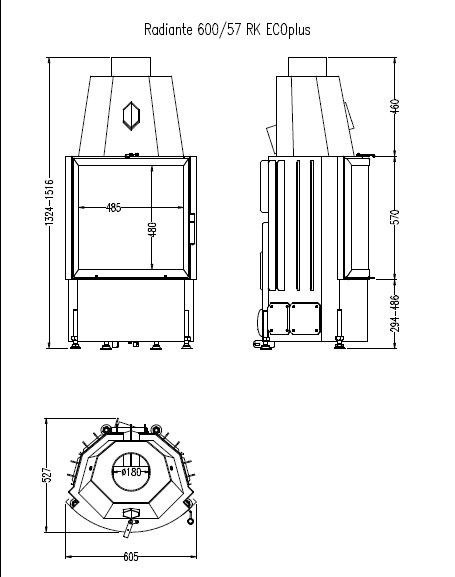 Топка Hark Radiante 600/57 RK ECOplus